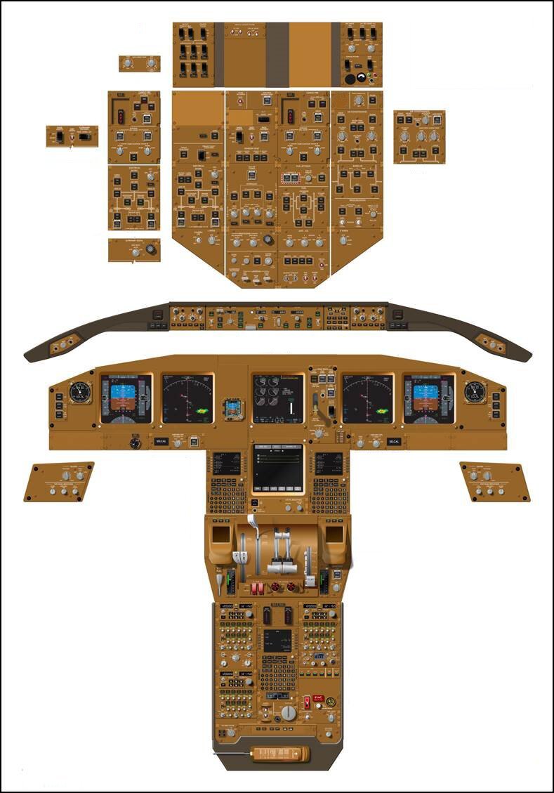 Main B777 cockpit view
